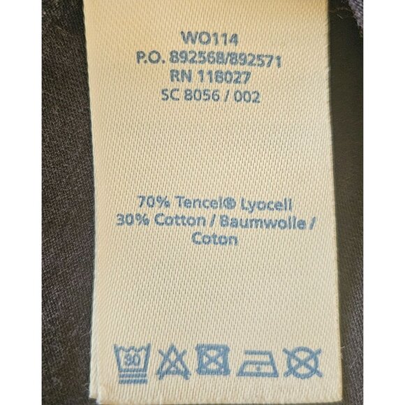 Boden Woman Size 8 Long Sleeve Tee Dark  Bubble Print Tencel Blend Comfort Soft - Picture 5 of 6